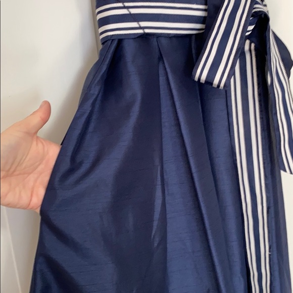 1901 Blue/Grey Mixed- Media Holiday Dress - Picture 5 of 9